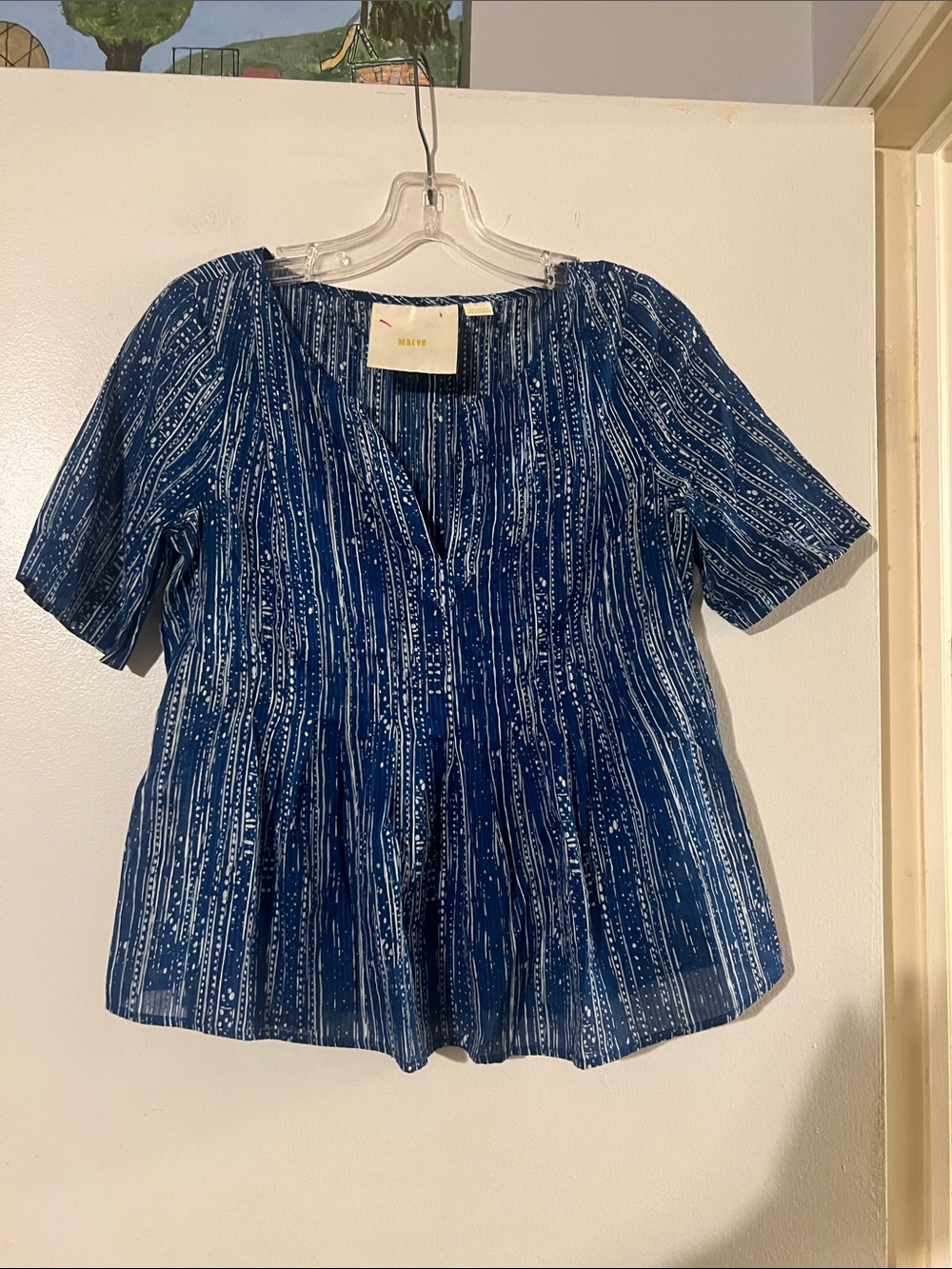 Maeve for Anthropologie blue top. 100% cotton
